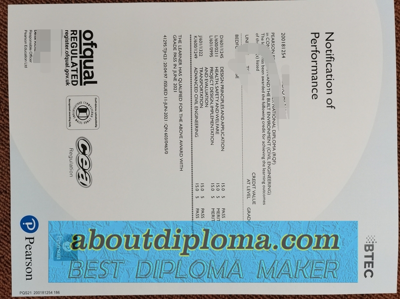 Buy Online: Notification of Performance for Your Diploma - 专业证书
