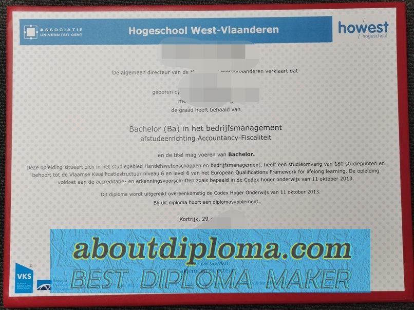 Copy Fake University College of West Flanders Diploma: A Guide to Authenticity - 专业证书