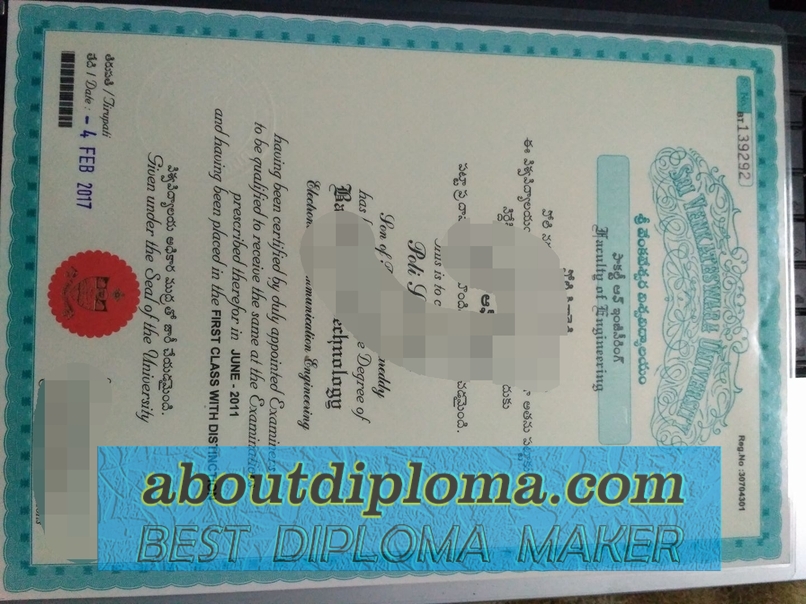 How to Create a Fake Sri Venkateswara Vedic University Degree - 专业证书